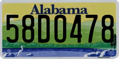 AL license plate 58DO478