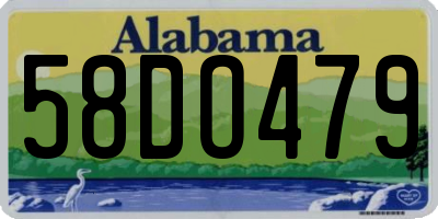 AL license plate 58DO479