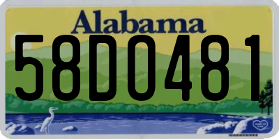 AL license plate 58DO481