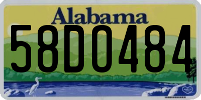 AL license plate 58DO484