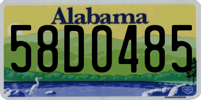 AL license plate 58DO485