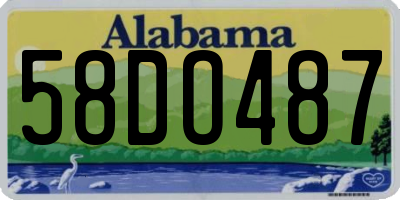 AL license plate 58DO487
