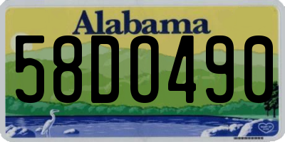 AL license plate 58DO490