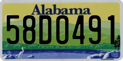 AL license plate 58DO491