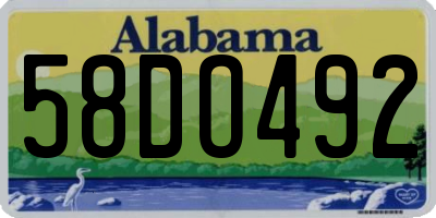 AL license plate 58DO492