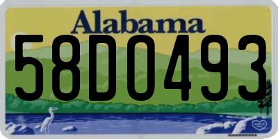 AL license plate 58DO493