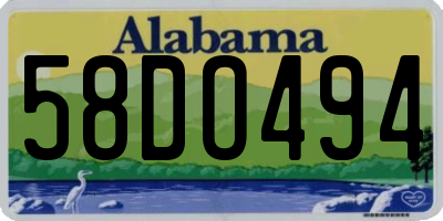 AL license plate 58DO494