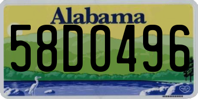 AL license plate 58DO496