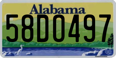 AL license plate 58DO497