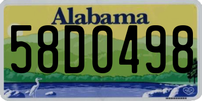 AL license plate 58DO498