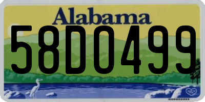 AL license plate 58DO499