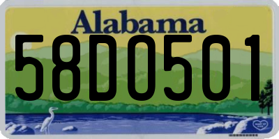AL license plate 58DO501