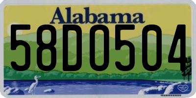 AL license plate 58DO504