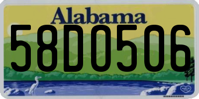 AL license plate 58DO506