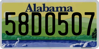 AL license plate 58DO507