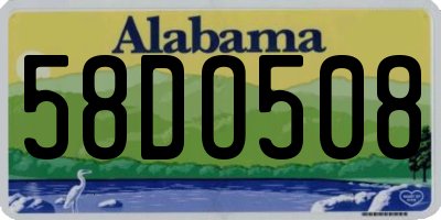 AL license plate 58DO508