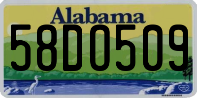 AL license plate 58DO509