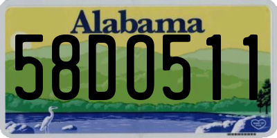 AL license plate 58DO511