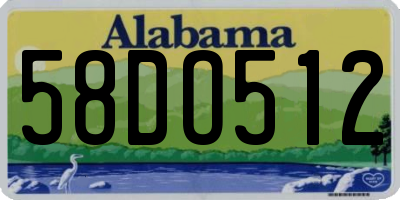 AL license plate 58DO512