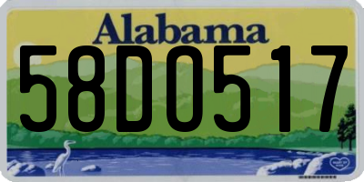 AL license plate 58DO517