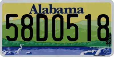 AL license plate 58DO518