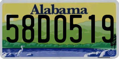 AL license plate 58DO519