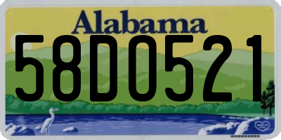 AL license plate 58DO521