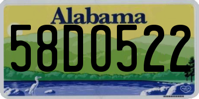 AL license plate 58DO522