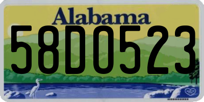 AL license plate 58DO523