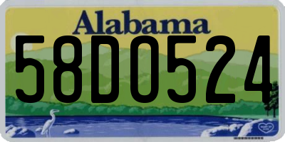 AL license plate 58DO524