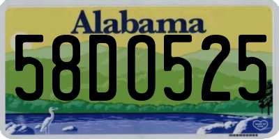 AL license plate 58DO525