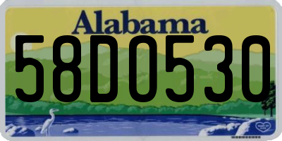 AL license plate 58DO530