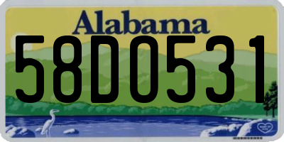 AL license plate 58DO531
