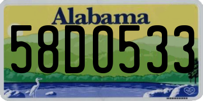 AL license plate 58DO533