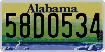 AL license plate 58DO534