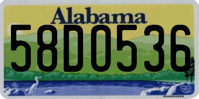 AL license plate 58DO536