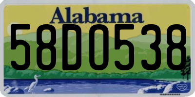 AL license plate 58DO538