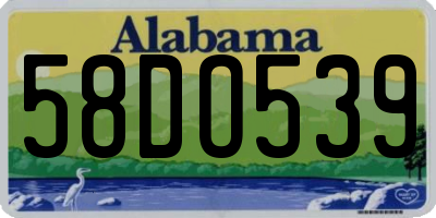 AL license plate 58DO539
