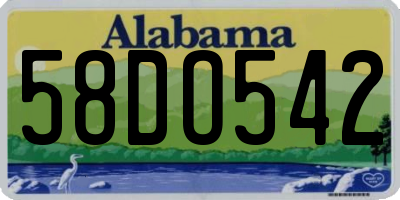 AL license plate 58DO542