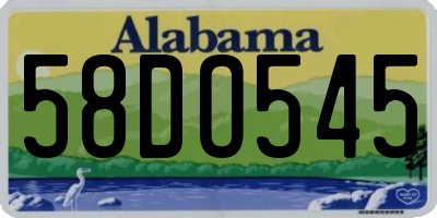 AL license plate 58DO545