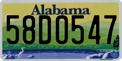 AL license plate 58DO547