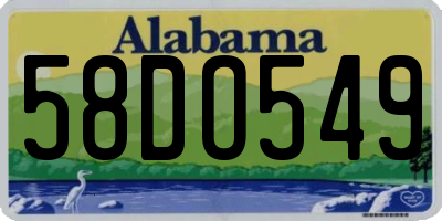 AL license plate 58DO549
