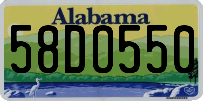 AL license plate 58DO550