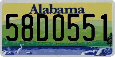 AL license plate 58DO551