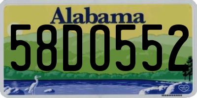AL license plate 58DO552