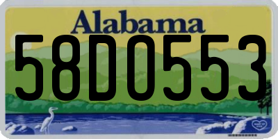 AL license plate 58DO553