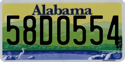 AL license plate 58DO554