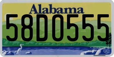 AL license plate 58DO555