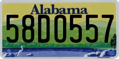 AL license plate 58DO557