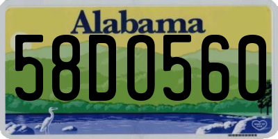 AL license plate 58DO560